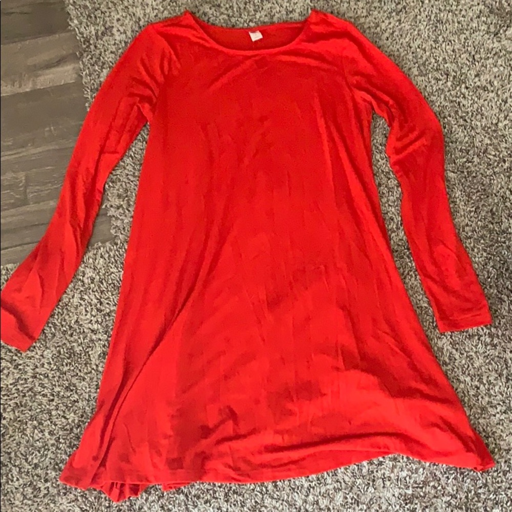 Flowy red shirt dress from Old Navy
